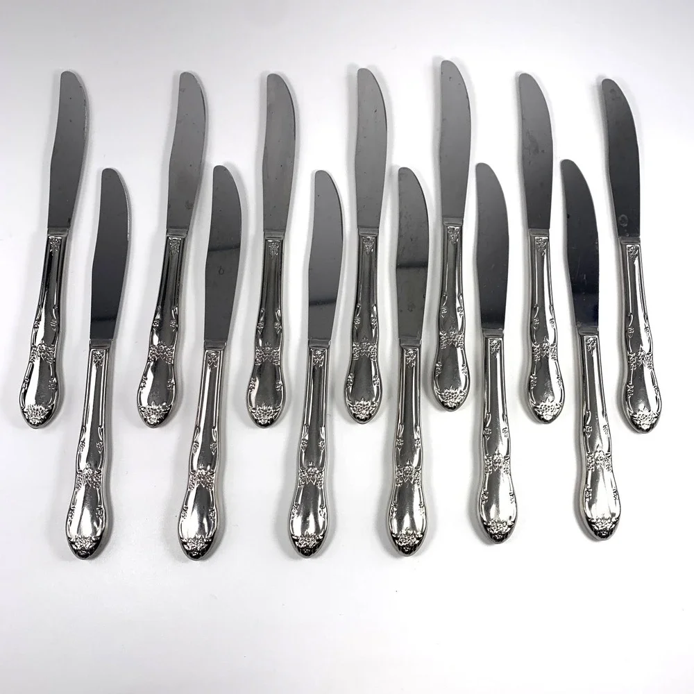 62pc Oneida Wm A Rogers Stainless Flatware - Fenway Daydream Forks Spoons Knives